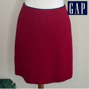 Gap Red Pencil Skirt Fully lined Size 16
